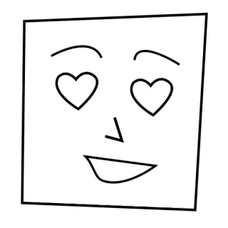 😍 visage, coeurs, emoji, amour, sticker, expression, dessin telegram sticker