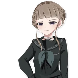 😏 Anime, Mädchen, Schuluniform, Charakter, Cartoon telegram sticker