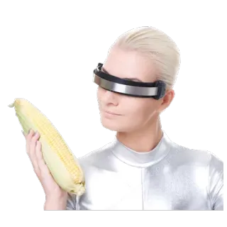 Cyber Woman with Corn @SimonM6420 telegram stickers