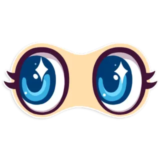 👀 eyes, anime, sticker, cartoon, manga, large eyes telegram sticker