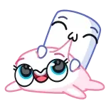 😘 cartoon, schattig, kawaii, sticker, marshmallow, roze, glimlachend telegram sticker