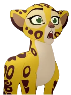 😯 Fuli The Lion Guard Fuli, La Garde du Roi Lion, Guépard, Animé, Dessin animé telegram sticker