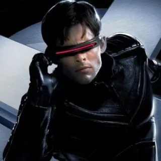 😕 Cyclops X-Men มาร์เวล, มนุษย์กลายพันธุ์, ซูเปอร์ฮีโร่, ภาพยนตร์, หนังสือการ์ตูน telegram sticker