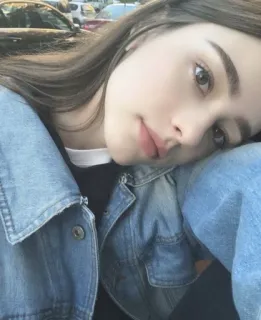 ⭐ chica, mujer, retrato, cara, morena, belleza telegram sticker