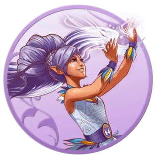 ⚡️ elfe, magie, fantasie, figur, lila, frau whatsapp sticker