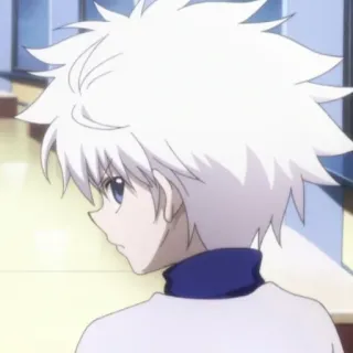 🍶 Killua Zoldyck Hunter x Hunter Anime, Mangá, Killua, Hunter x Hunter, Cabelo Branco, Olhos Azuis, Menino Anime, Desenho Animado telegram sticker