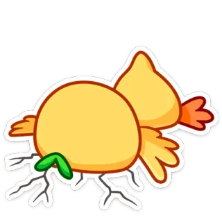 😖 bird, chick, yellow, cute, animal, sticker, cartoon whatsapp sticker