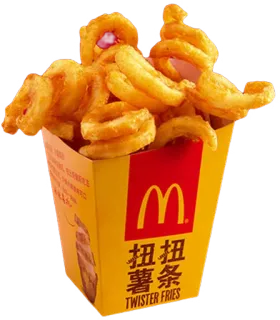 😃 扭扭薯条 TWISTER FRIES mcdonalds, zakręcone frytki, frytki, fast food, jedzenie telegram sticker