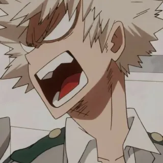 😡 Bakugo Katsuki My Hero Academia Anime, Manga, My Hero Academia, Bakugo, en colère, Personnage whatsapp sticker