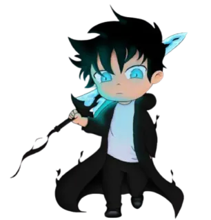 🙂 chibi, anime, sword, character telegram sticker
