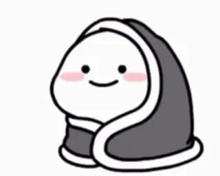 😂 fofo, desenho animado, kawaii, cobertor, personagem, adorável whatsapp sticker