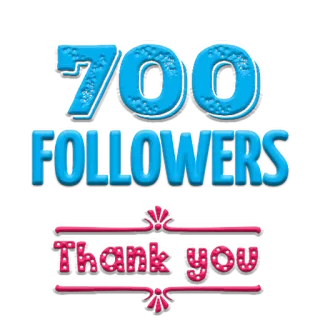 😍 700 FOLLOWERS Thank you Seguidores, Celebración, Logro, Gracias, Hito whatsapp sticker