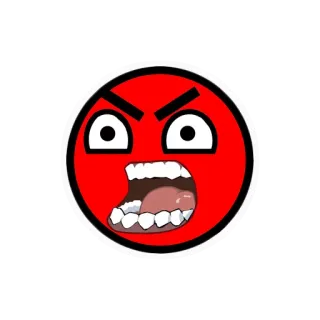 😡 絵文字, 怒り, 激怒, 顔, 赤 telegram sticker