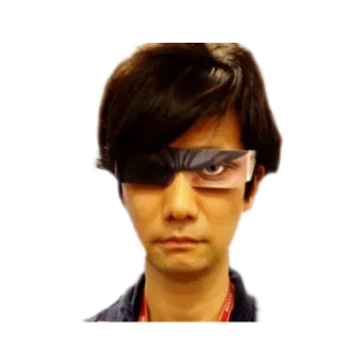 😕 Hideo Kojima Hideo Kojima, desenvolvedor de jogos, videogame, óculos, celebridade, criador telegram sticker
