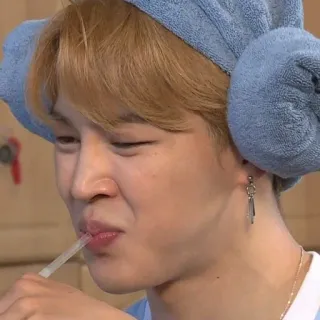🐾 Jimin Jimin, BTS, K-Pop, cantor, artista, expressão facial telegram sticker