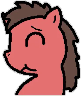 🚰 Poni, Animal, Dibujo animado, Caballo, Lindo, Pegatina telegram sticker