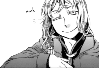 😉 wink wink, smiling, person, anime whatsapp sticker