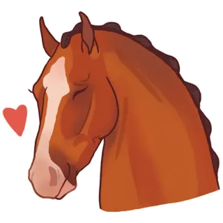 ❤️ animal, cavalo, fofo, amor telegram sticker