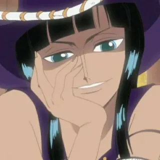👑 Nico Robin One Piece nico robin, one piece, anime, manga, pirates chapeau de paille whatsapp sticker