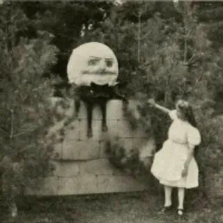 🤨 Humpty Dumpty conto de fadas, ovo, personagem, Alice no país das maravilhas, clássico telegram sticker