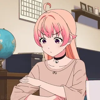🤔 Anime, Menina, Bonito, Mangá, Desenho animado, Ruborizar telegram sticker