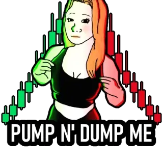 ❤ Trad Girl Wojak PUMP N' DUMP ME telegram sticker