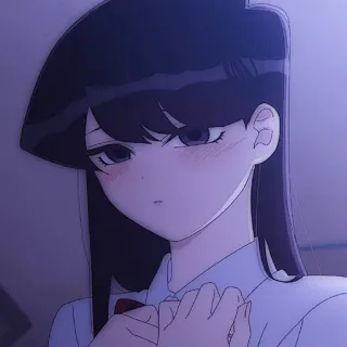 ☂️ Komi Shouko Komi Can't Communicate Anime, Manga, Komi-san no puede comunicarse, Waifu, Lindo, Chica telegram sticker