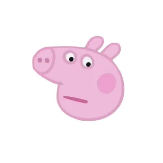 😐 Peppa Pig Peppa Pig, cartoon, pig, children's show, animation whatsapp sticker