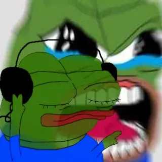 🎛 Pepe the Frog Pepe, frog, meme, internet meme, headphones telegram sticker