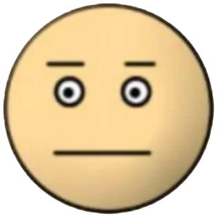 😶 Emoji, Visage, Expression, Neutre, Simple, Cercle whatsapp sticker