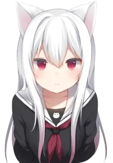 😶 Anime, mèo, dễ thương, Manga, gái, tai telegram sticker