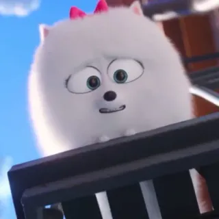❄️ Gidget The Secret Life of Pets собака, Гиджет, Тайная жизнь домашних животных, милый, питомец whatsapp sticker