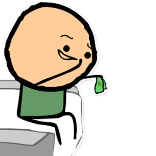 😏 Cyanide & Happiness, cartoon, geld, zelfgenoegzaam, streepmannetje telegram sticker