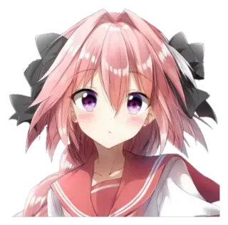 😥 Astolfo Anime, Fofo, Personagem, Cabelo Rosa, Astolfo telegram sticker
