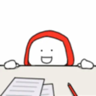 📜 character, drawing, paper, pencil whatsapp sticker