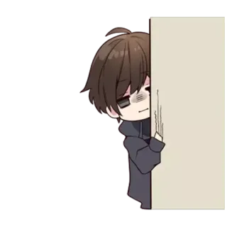 ☹️ anime, manga, character, chibi, cute telegram sticker