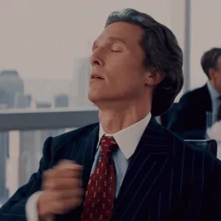 😑 hombre, negocios, traje, corbata, oficina, corporativo, relajación, meditación telegram sticker