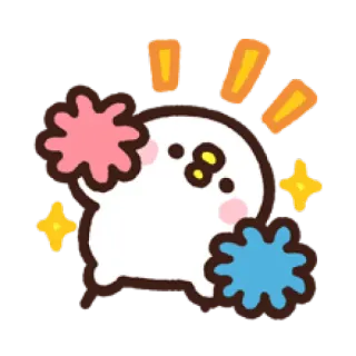 💪 süß, aufkleber, kawaii, blob, glitzer telegram sticker