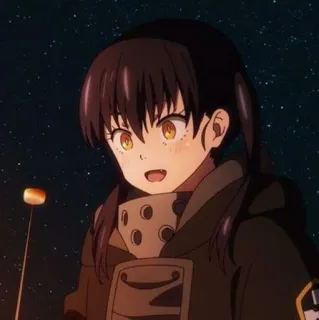 💗 Maki Oze Fire Force anime, firefighter, fire, cartoon telegram sticker