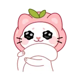 🤩 kucing, imut, hewan, kartun, kawaii, stiker, persik whatsapp sticker