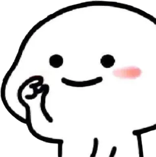 😌 schattig, blob, personage, simpel, tekening telegram sticker
