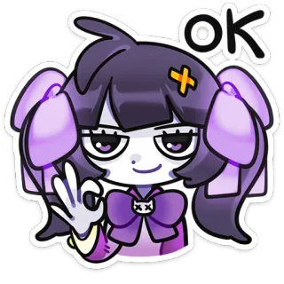 🌟 OK อนิเมะ, ผู้หญิง, โอเค, ท่าทาง, น่ารัก telegram sticker