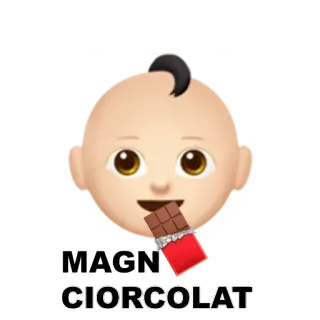👶 MAGN
CIORCOLAT 아기, 초콜릿, 이모티콘, 음식, 달콤한 telegram sticker