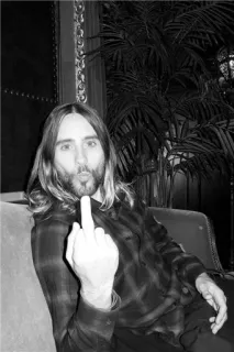 🖕 środkowy palec, obraźliwy gest, portret, mężczyzna, wyraz twarzy telegram sticker