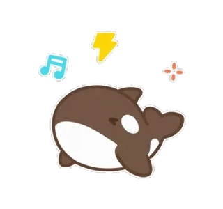 🐳 범고래, 고래, 만화, 귀여운, 동물, 바다 생물, 바다 telegram sticker