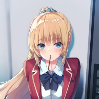 📕 Anime, Fille, Mignon, Uniforme scolaire, Sucette, Dessin animé telegram sticker