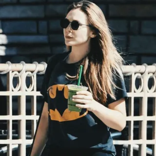 🌜 woman, batman, t-shirt, celebrity, sunglasses telegram sticker