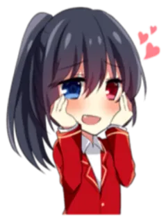😍 Anime, Chibi, Kawaii, Dễ thương, Cô gái, Trái tim, Vui vẻ telegram sticker
