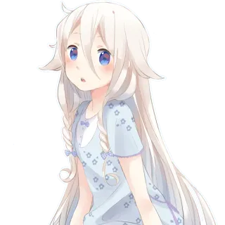 😶 アニメガール, 可愛い, イラスト, 漫画, アニメ, マンガ telegram sticker