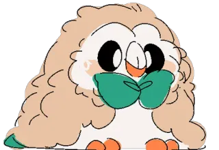 😺 Rowlet pokemon, brindibou, hibou, mignon telegram sticker